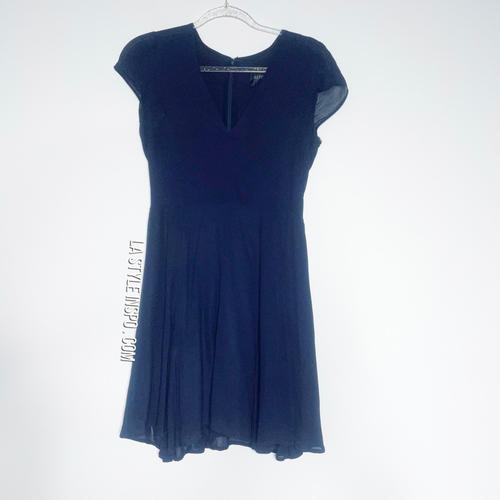 Reformation Silk Dress V Neck Blue Navy Size Medium
